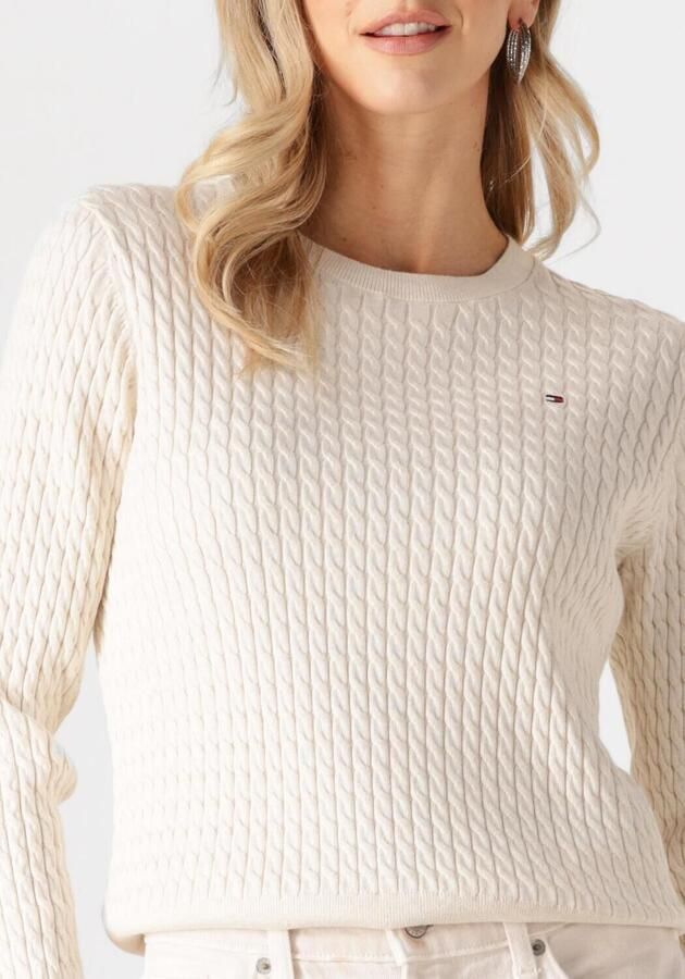 TOMMY HILFIGER Dames Truien & Vesten Co Cable Fine Cg Gebroken Wit