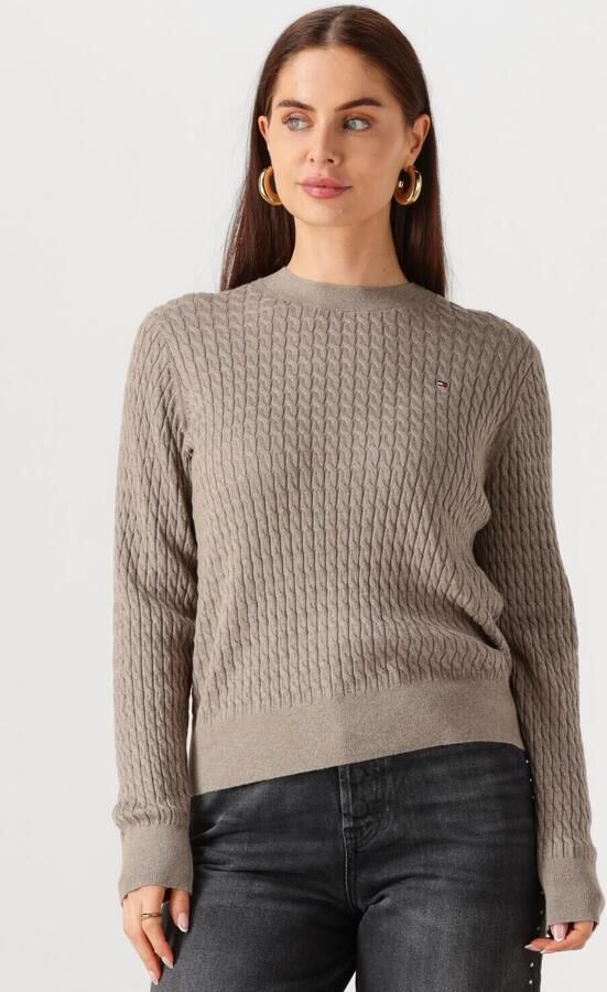 TOMMY HILFIGER Dames Truien & Vesten Co Cable Fine Gg C-nk Ls Swt Beige - Foto 4