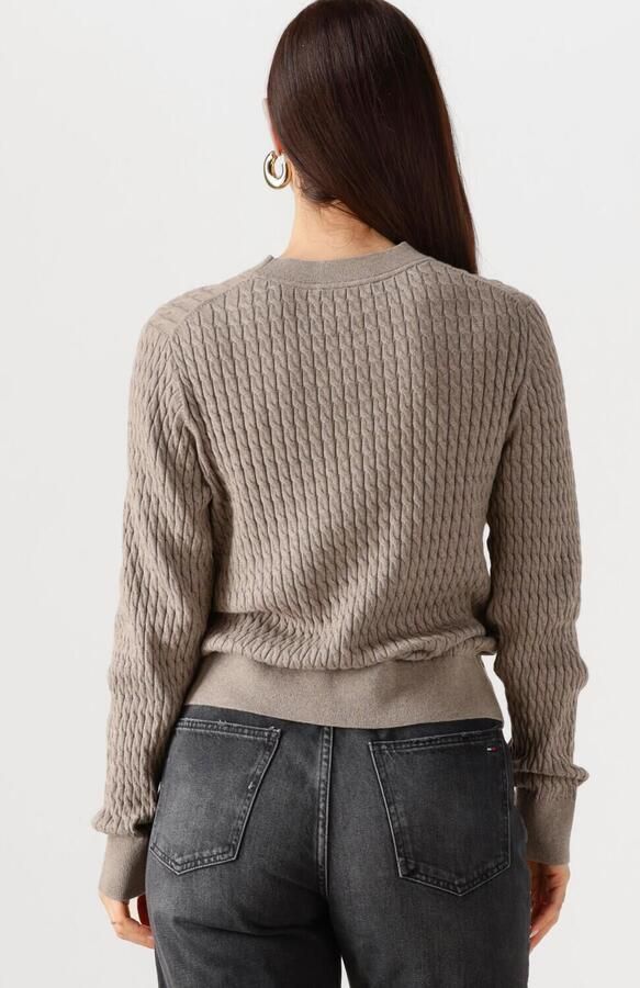 TOMMY HILFIGER Dames Truien & Vesten Co Cable Fine Gg C-nk Ls Swt Beige - Foto 3