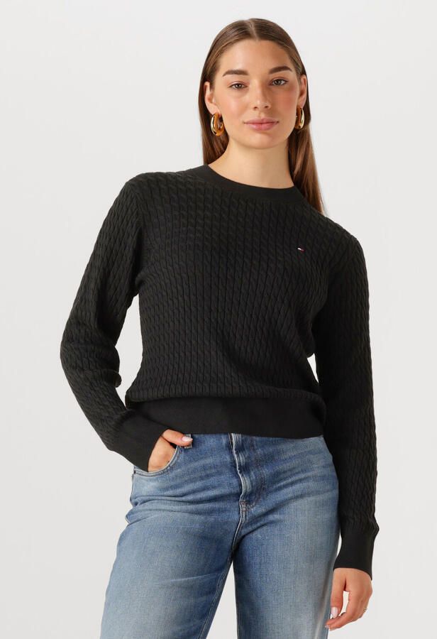 TOMMY HILFIGER Dames Truien & Vesten Co Cable Fine Gg C-nk Ls Swt Zwart - Foto 4