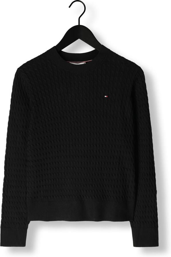 TOMMY HILFIGER Dames Truien & Vesten Co Cable Fine Gg C-nk Ls Swt Zwart - Foto 3