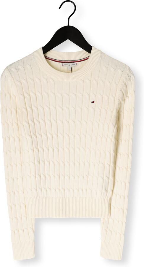TOMMY HILFIGER Dames Truien & Vesten Co Cable Mid Gg C-nk Ls Swt Creme - Foto 4
