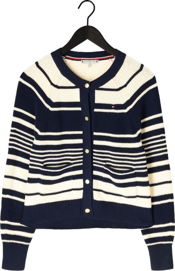 TOMMY HILFIGER Dames Truien & Vesten Co Cardi Stitch C-nk Ls Cardi Creme - Foto 4