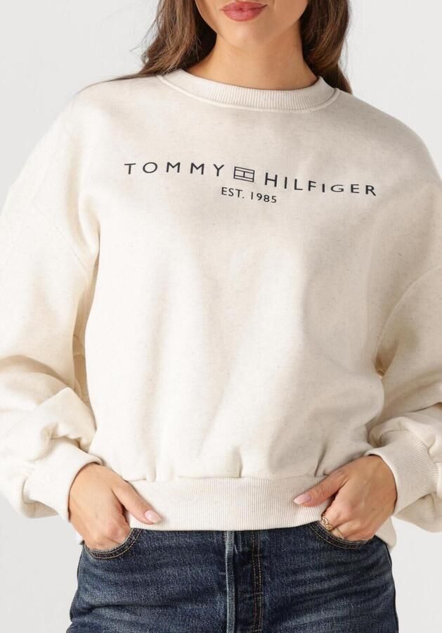 TOMMY HILFIGER Dames Truien & Vesten Corp Logo Mdrn Swtsrt Creme - Foto 3
