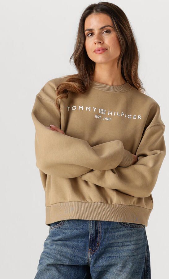 TOMMY HILFIGER Dames Truien & Vesten Corp Logo Mdrn Swtsrt Zand