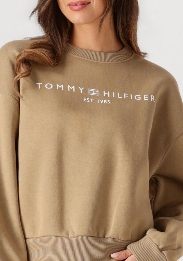 TOMMY HILFIGER Dames Truien & Vesten Corp Logo Mdrn Swtsrt Zand - Foto 2