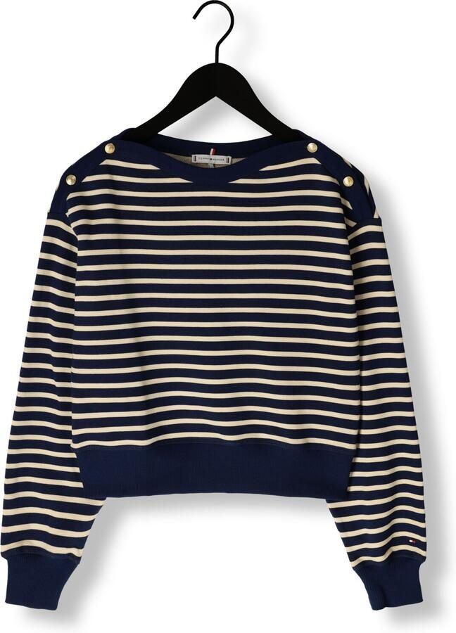 TOMMY HILFIGER Dames Truien & Vesten Gold Btn Boat-nk Swtshirt Blauw