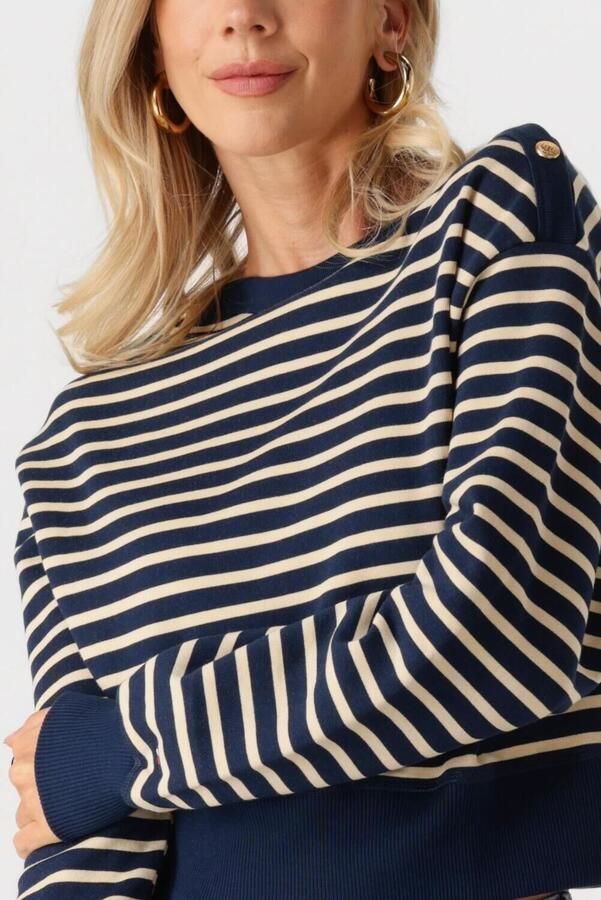 TOMMY HILFIGER Dames Truien & Vesten Gold Btn Boat-nk Swtshirt Blauw - Foto 2