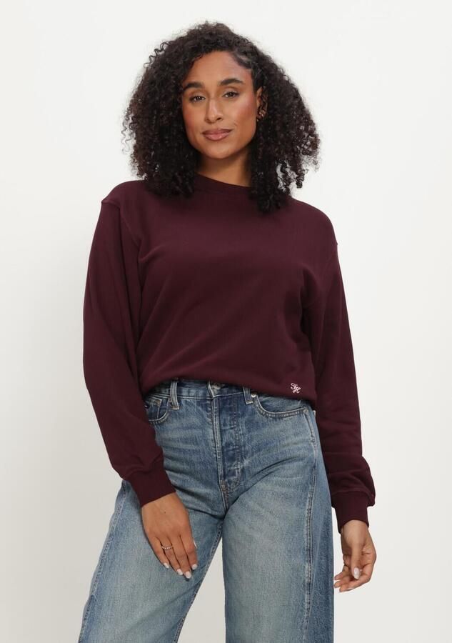 TOMMY HILFIGER Dames Truien & Vesten Script Terry Mdrn C-nk Swtshirt Bordeaux