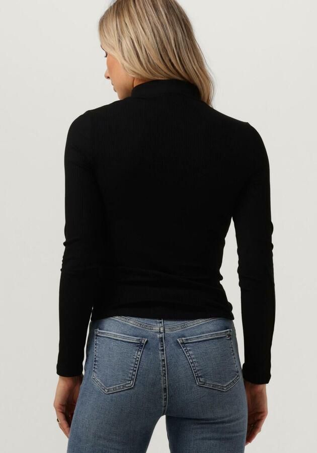 Tommy Hilfiger Shirt met lange mouwen SLIM 5X2 RIB ROLL-NK LS in een geribde structuur