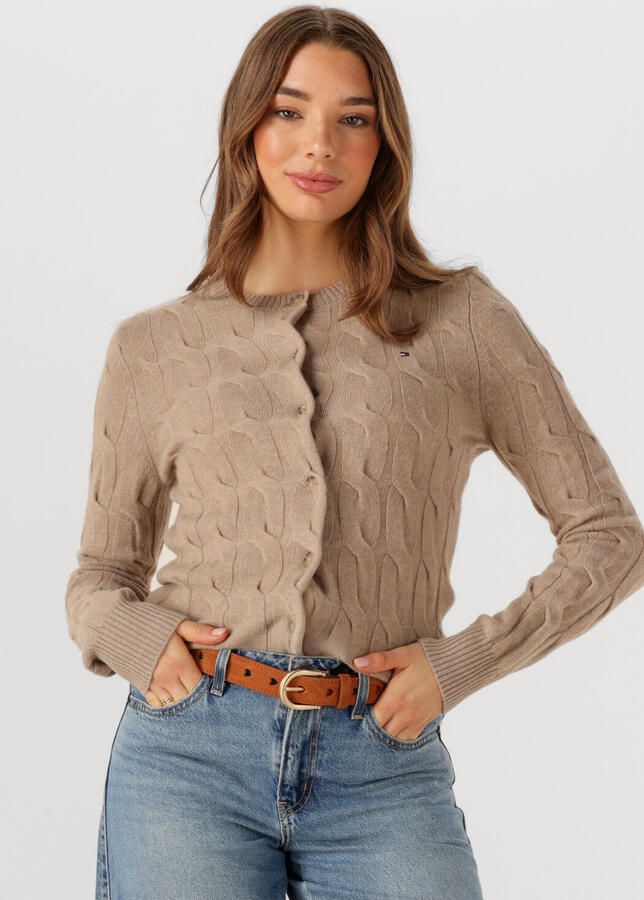 Tommy Hilfiger Vest SOFT WOOL CABLE C-NK LS CARDIGAN met kabelpatroon van zuivere wol - Foto 4