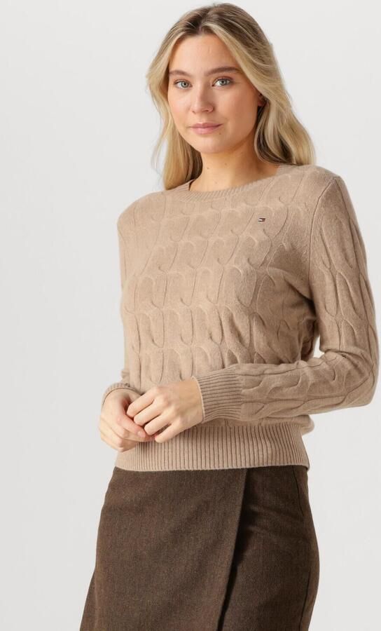 Tommy Hilfiger Gebreide trui SOFT WOOL CABLE C-NK met kabelpatroon van zuivere wol - Foto 4