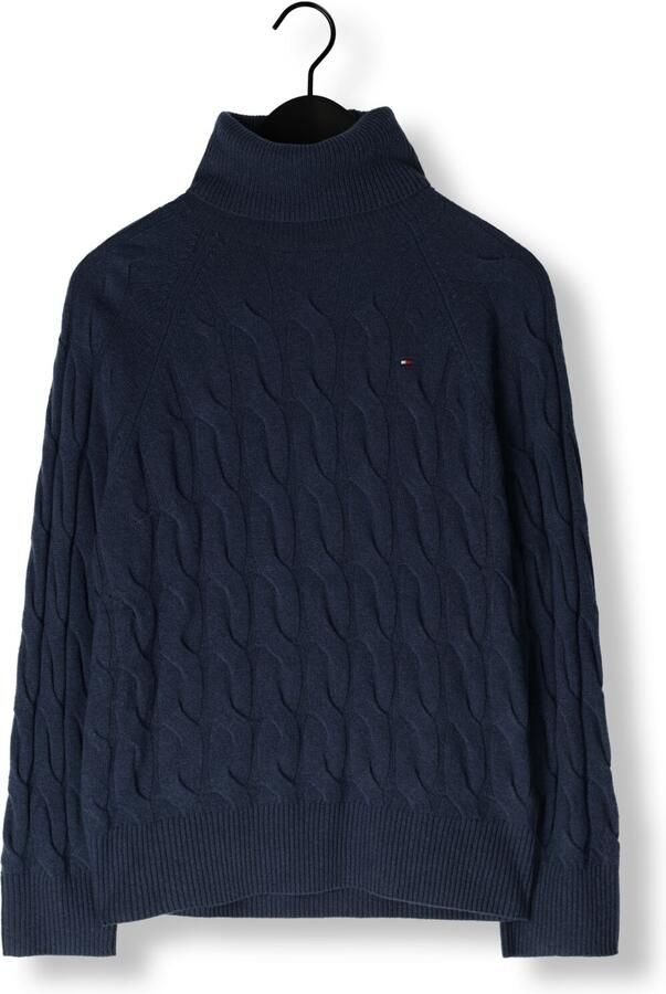 Tommy Hilfiger Coltrui SOFT WOOL CABLE ROLL-NK LS SWT met kabelpatroon van zuivere wol - Foto 2
