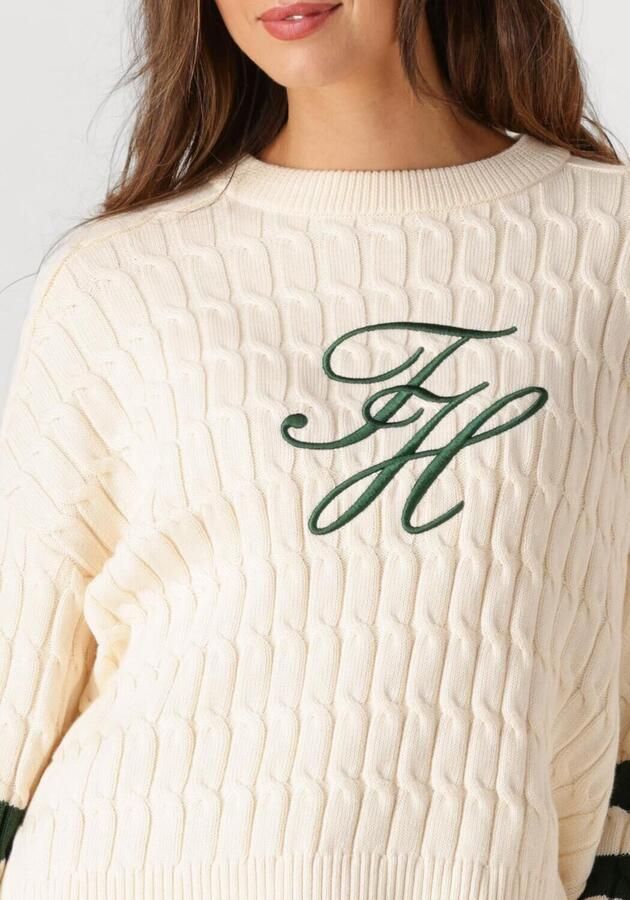 TOMMY HILFIGER Dames Truien & Vesten Textured Graphic C-nk Ls Swt Creme - Foto 3