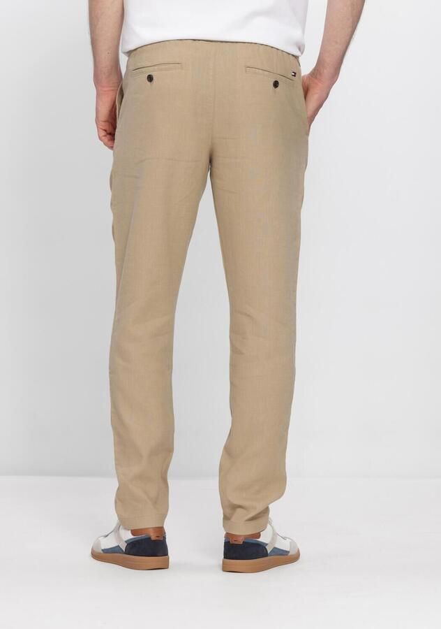 Tommy Hilfiger Tapered chino van linnenmix met trekkoord model 'HARLEM' - Foto 2