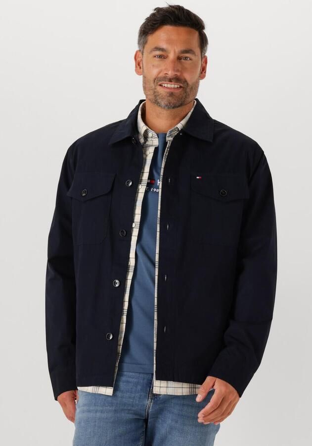 TOMMY HILFIGER Heren Overshirts Cotton Twill Shirt Jacket Donkerblauw - Foto 4