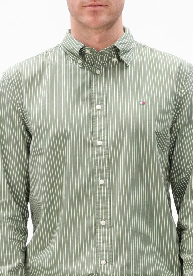 TOMMY HILFIGER Heren Overhemden Core Hairline Poplin Rf Shirt Groen - Foto 3
