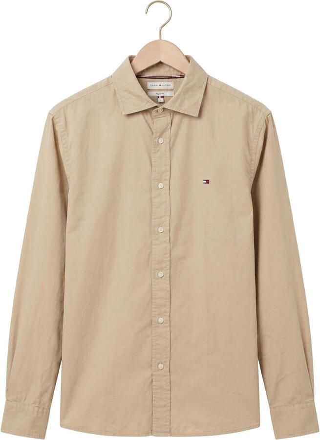 TOMMY HILFIGER Heren Overhemden Gmd Poplin Semi Spread Rf Sht Beige - Foto 2