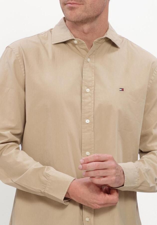 TOMMY HILFIGER Heren Overhemden Gmd Poplin Semi Spread Rf Sht Beige - Foto 4