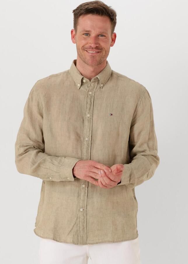 TOMMY HILFIGER Heren Overhemden Pigment Dyed Li Solid Rf Shirt Beige - Foto 4