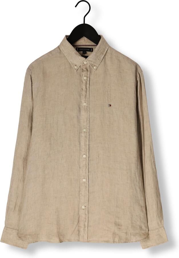 TOMMY HILFIGER Heren Overhemden Pigment Dyed Li Solid Rf Shirt Beige - Foto 3