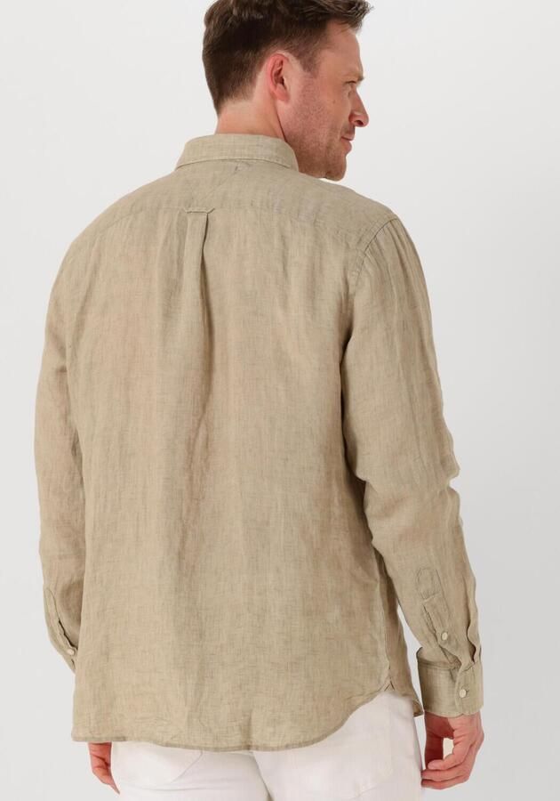 TOMMY HILFIGER Heren Overhemden Pigment Dyed Li Solid Rf Shirt Beige