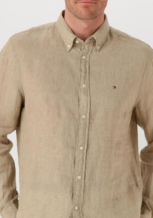TOMMY HILFIGER Heren Overhemden Pigment Dyed Li Solid Rf Shirt Beige - Foto 2