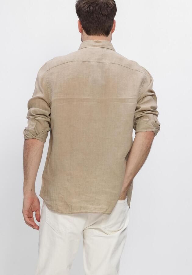 TOMMY HILFIGER Heren Overhemden Pigment Dyed Li Solid Rf Shirt Beige - Foto 3
