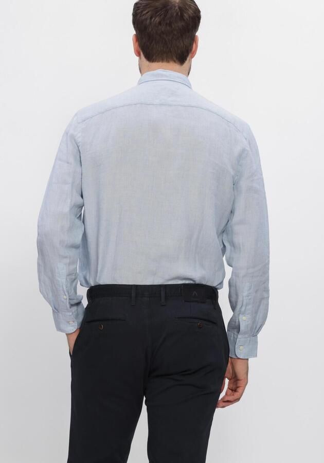 TOMMY HILFIGER Heren Overhemden Pigment Dyed Li Solid Rf Shirt Lichtblauw - Foto 3