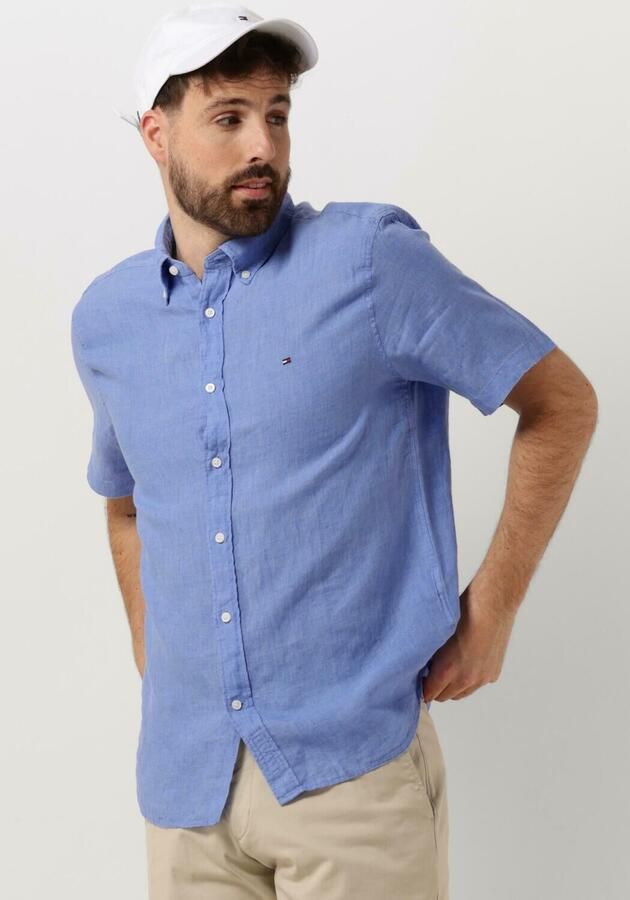 TOMMY HILFIGER Heren Overhemden Pigment Dyed Linen Rf Shirt S s Blauw - Foto 4