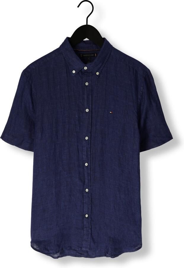 TOMMY HILFIGER Heren Overhemden Pigment Dyed Linen Rf Shirt S s Donkerblauw - Foto 3