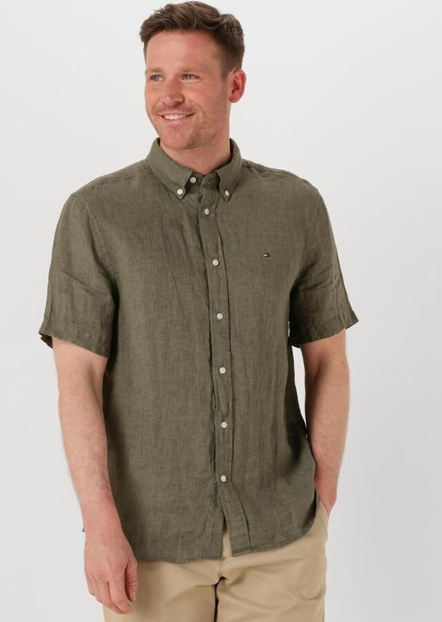 TOMMY HILFIGER Heren Overhemden Pigment Dyed Linen Rf Shirt S s Groen - Foto 4
