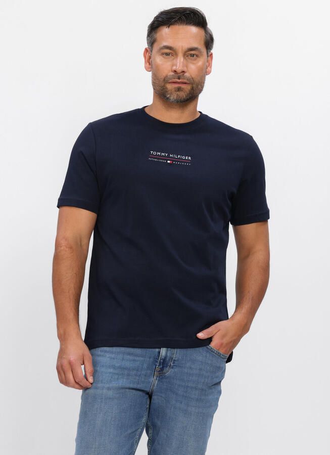 TOMMY HILFIGER Heren Polo's & T-shirts Brand Love Lockup Tee Donkerblauw