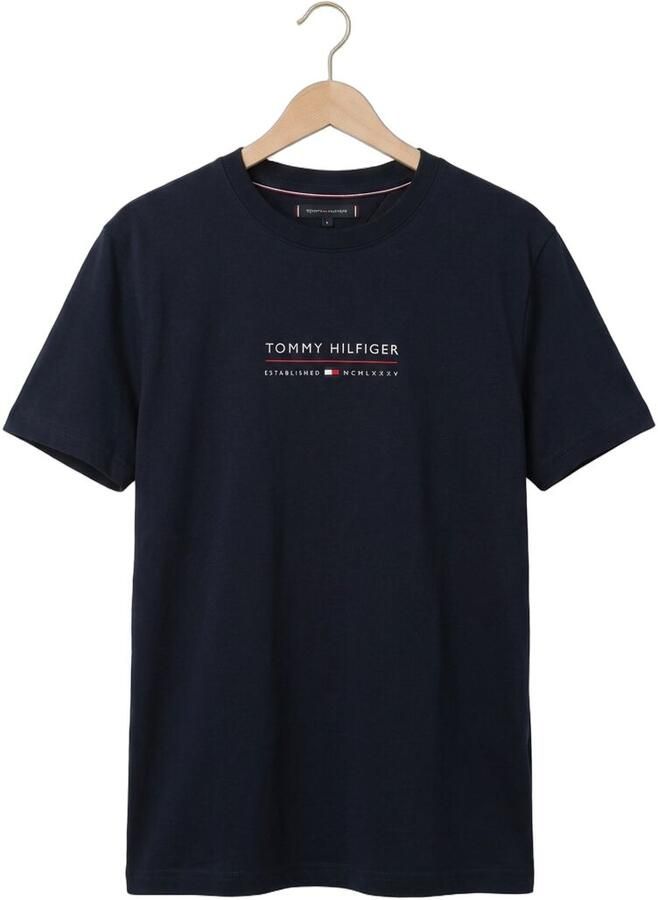 TOMMY HILFIGER Heren Polo's & T-shirts Brand Love Lockup Tee Donkerblauw - Foto 2