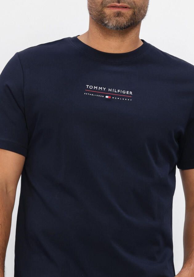 TOMMY HILFIGER Heren Polo's & T-shirts Brand Love Lockup Tee Donkerblauw - Foto 4
