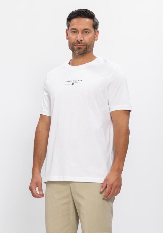 TOMMY HILFIGER Heren Polo's & T-shirts Brand Love Lockup Tee Wit