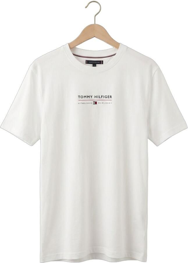TOMMY HILFIGER Heren Polo's & T-shirts Brand Love Lockup Tee Wit - Foto 2
