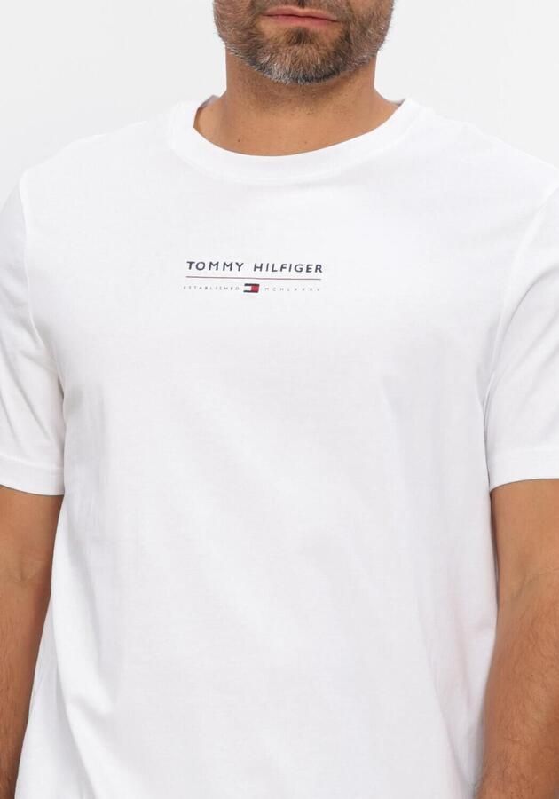 TOMMY HILFIGER Heren Polo's & T-shirts Brand Love Lockup Tee Wit - Foto 4