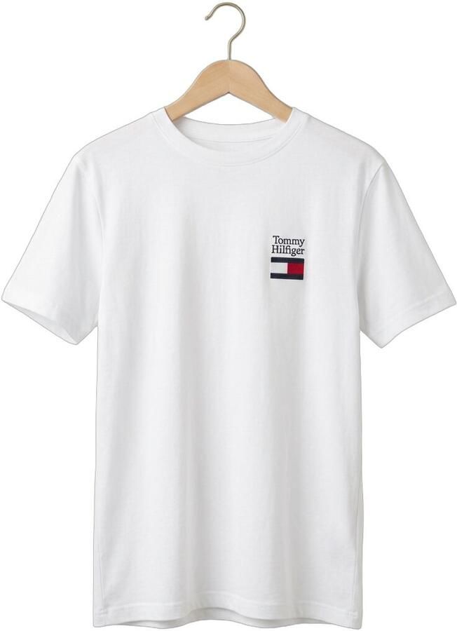 TOMMY HILFIGER Heren Polo's & T-shirts Brand Love Text Stack Tee Wit - Foto 2
