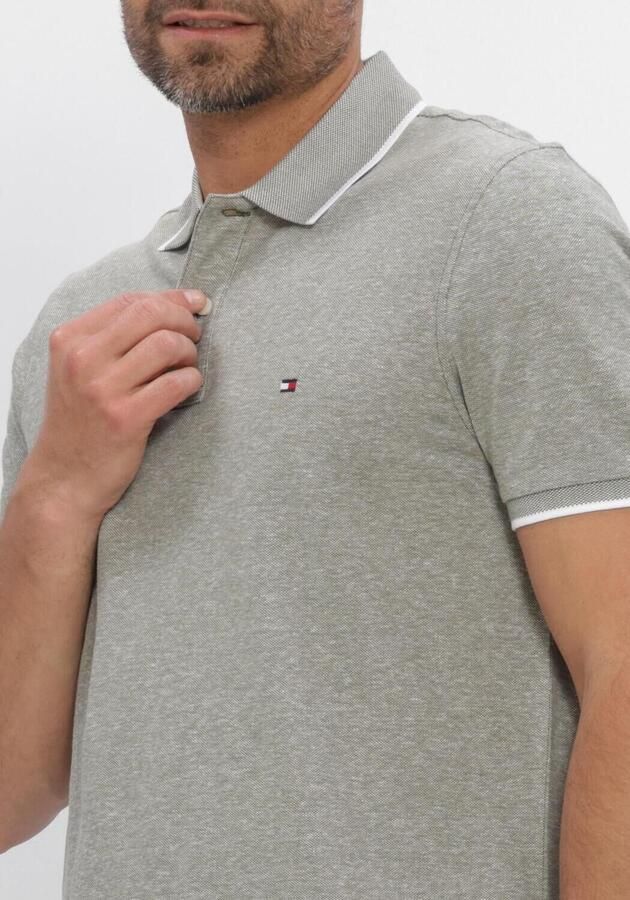 TOMMY HILFIGER Heren Polo's & T-shirts Cotton Linen Pique Reg Polo Grijs - Foto 4