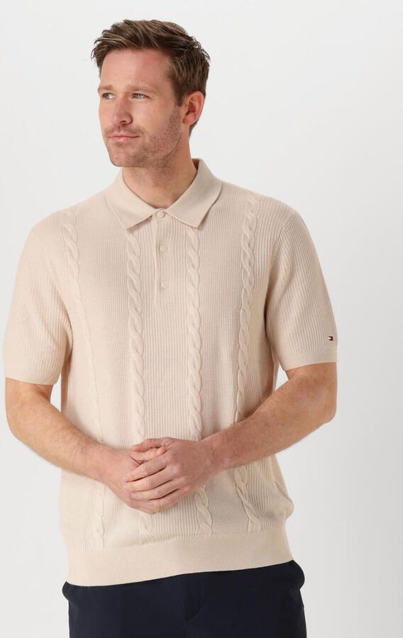 TOMMY HILFIGER Heren Polo's & T-shirts Dc Cable Polo Beige - Foto 4