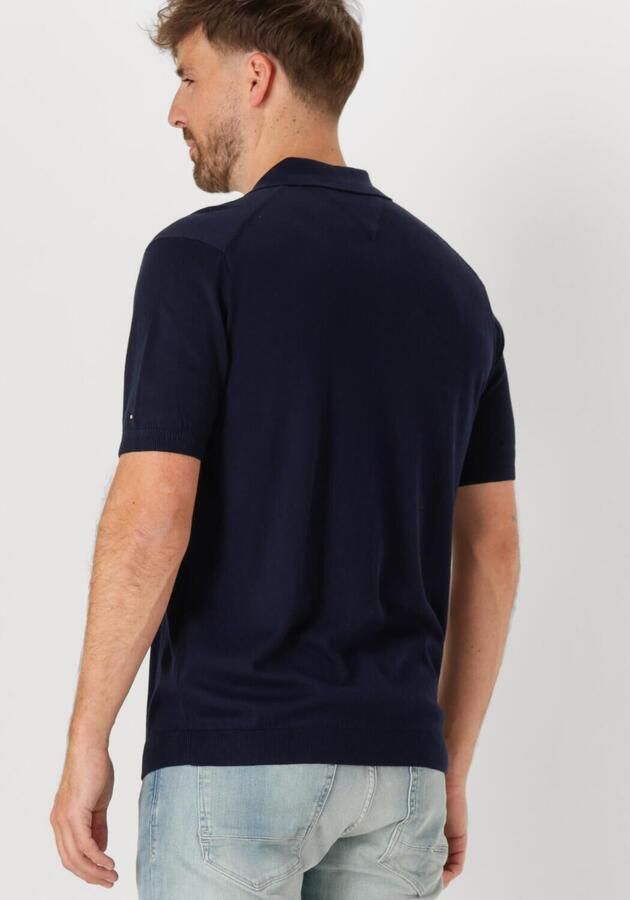 TOMMY HILFIGER Heren Polo's & T-shirts Dc Cotton Lyocell Polo Blauw