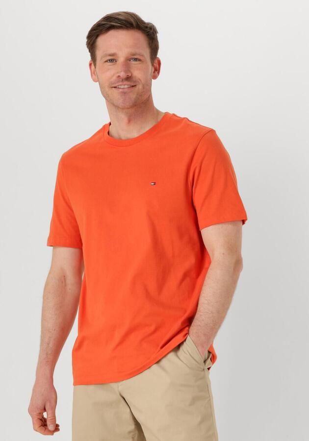TOMMY HILFIGER Heren Polo's & T-shirts Ess Seasonal Reg Fit Solid Tee Oranje - Foto 4