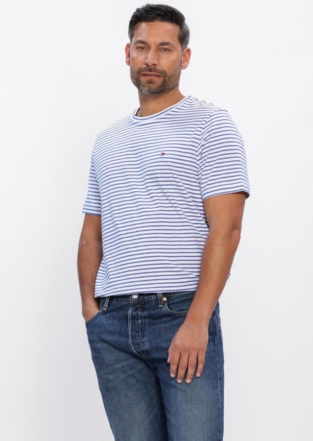 TOMMY HILFIGER Heren Polo's & T-shirts Ess Seasonal Reg Fit Stripe Tee Blauw