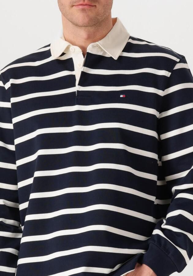 TOMMY HILFIGER Heren Polo's & T-shirts Essential Striped Rugby Donkerblauw - Foto 4
