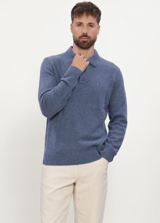 TOMMY HILFIGER Heren Polo's & T-shirts Lambswool Ls Polo Blauw