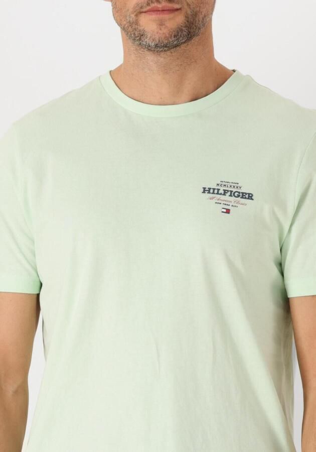 TOMMY HILFIGER Heren Polo's & T-shirts Monotype All American Tee Groen - Foto 3