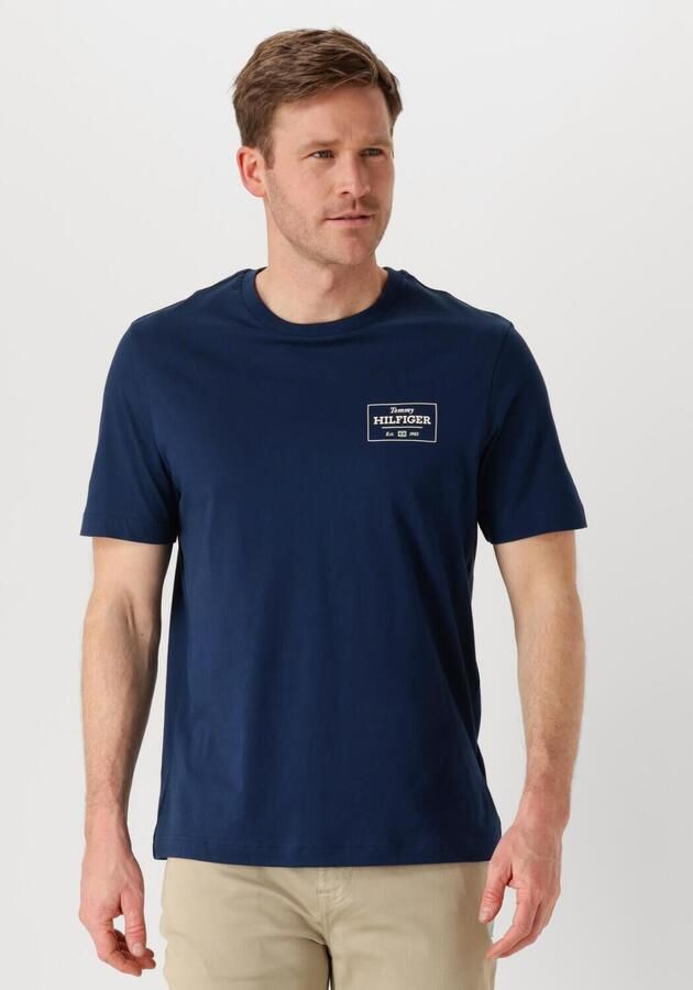 TOMMY HILFIGER Heren Polo's & T-shirts Monotype Printed Label Tee Blauw - Foto 4