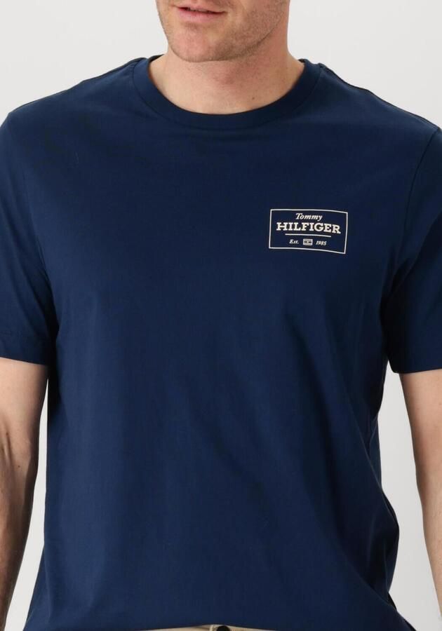 TOMMY HILFIGER Heren Polo's & T-shirts Monotype Printed Label Tee Blauw - Foto 3