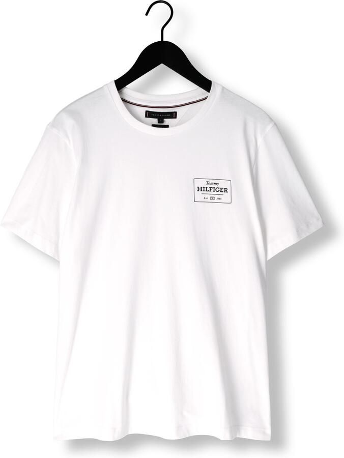 TOMMY HILFIGER Heren Polo's & T-shirts Monotype Printed Label Tee Wit
